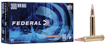 Federal Power-Shok Ammunition - 300 Winchester Magnum - 180 Grain Jacketed Soft Point - 20 Rounds - Brass Case Federal Power-Shok Ammunition - 300 Winchester Magnum - 180 Grain Jacketed Soft Point - 20 Rounds - Brass Case
