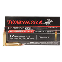 Winchester | 17 Win Super Mag 25gr Polymer Tip | 50 Rounds