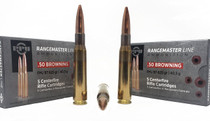 Prvi RangeMaster Ammunition - 50 BMG - 625 Grain Full Metal Jacket - 5 Rounds - Brass Case