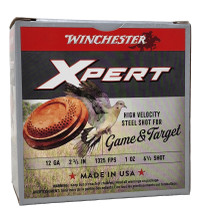 Winchester Xpert Ammunition - 12 Gauge - 2 3/4" - 1 Oz. - 6 1/2 Steel Shot - 250 Rounds Winchester Xpert Ammunition - 12 Gauge - 2 3/4" - 1 Oz. - 6 1/2 Steel Shot - 250 Rounds