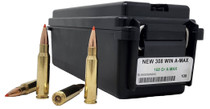 Miwall New Ammunition - 308 Winchester - 168 Grain A-Max - 100 W/ Free Ammo Can Rounds - Brass Case
