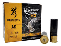 Browning Wicked Wing XD Ammunition - 12 Gauge - 3" - 1 1/4 Oz. - 2 Steel Shot - 25 Rounds Browning Wicked Wing XD Ammunition - 12 Gauge - 3" - 1 1/4 Oz. - 2 Steel Shot - 25 Rounds