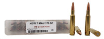 Miwall New Ammunition - 7x57MM Mauser - 175 Grain Soft Point - 20 Rounds - Brass Case
