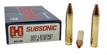 Hornady Subsonic Ammunition - 350 Legend - 250 Grain SUB-X - 20 Rounds - Brass Case