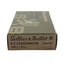 Sellier & Bellot Ammunition - 6.5 Creedmoor - 140 Grain Full Metal Jacket - 20 Rounds Sellier & Bellot Ammunition - 6.5 Creedmoor - 140 Grain Full Metal Jacket - 20 Rounds
