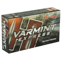Hornady Varmint Express Ammunition - 22-250 Remington - 55 Grain V-MAX - 20 Rounds - Brass Case Hornady Varmint Express Ammunition - 22-250 Remington - 55 Grain V-MAX - 20 Rounds - Brass Case