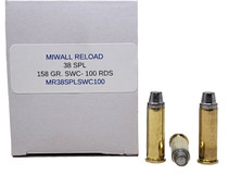 Miwall Reload Ammunition - 38 Special - 158 Grain Semi Wad Cutter - 100 Rounds Miwall Reload Ammunition - 38 Special - 158 Grain Semi Wad Cutter - 100 Rounds