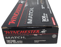 Winchester Match Ammunition - 308 Winchester - 168 Grain Hollow Point Boat Tail - 20 Rounds Winchester Match Ammunition - 308 Winchester - 168 Grain Hollow Point Boat Tail - 20 Rounds