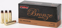 PMC Bronze Ammunition - 357 Magnum - 158 Grain Jacketed Soft Point - 50 Rounds - Brass Case PMC Bronze Ammunition - 357 Magnum - 158 Grain Jacketed Soft Point - 50 Rounds - Brass Case