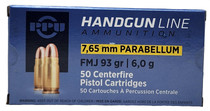 Prvi | 30 Luger (7.65 Parabellum) 93gr FMJ | 50 Rounds