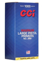 CCI Large Pistol Magnum Primers No. 350 - 5000 Primers  ** ADULT SIGNATURE REQUIRED** SEE DETAILS IN DESCRIPTION CCI Large Pistol Magnum Primers No. 350 - 5000 Primers  ** ADULT SIGNATURE REQUIRED** SEE DETAILS IN DESCRIPTION
