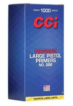 CCI Large Pistol Magnum Primers No. 350 -  1000 Primers ** ADULT SIGNATURE REQUIRED** SEE DETAILS IN DESCRIPTION CCI Large Pistol Magnum Primers No. 350 -  1000 Primers ** ADULT SIGNATURE REQUIRED** SEE DETAILS IN DESCRIPTION
