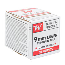 Winchester Ammunition - 9 MM Luger - 115 Grain Full Metal Jacket - 50 Rounds