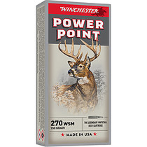 Winchester Power Point Ammunition - 270 Winchester Short Magnum - 150 Grain Power Point - 20 Rounds Winchester Power Point Ammunition - 270 Winchester Short Magnum - 150 Grain Power Point - 20 Rounds