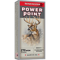 Winchester Power Point Ammunition - 270 Winchester Short Magnum - 150 Grain Power Point - 20 Rounds