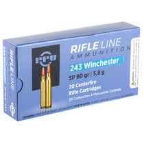 Prvi Partizan Ammunition - 243 Win - 90 Grain Soft Point - 20 Rounds - Brass Case