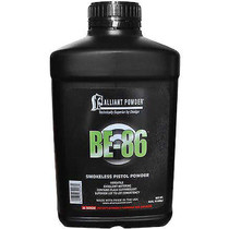 Alliant BE-86 Smokeless Powder - 8 Lb. ** ADULT SIGNATURE REQUIRED** SEE DETAILS IN DESCRIPTION Alliant BE-86 Smokeless Powder - 8 Lb. ** ADULT SIGNATURE REQUIRED** SEE DETAILS IN DESCRIPTION