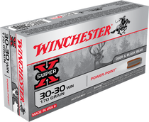 Winchester Super-X Ammunition - 30-30 Winchester - 170 Grain Power-Point - 200 Rounds - Brass Case Winchester Super-X Ammunition - 30-30 Winchester - 170 Grain Power-Point - 200 Rounds - Brass Case