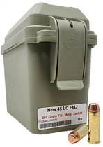 Miwall New Ammunition - 45 Long Colt - 250 Grain Full Metal Jacket - 100 Rounds W/ Free Ammo Can - Brass Case Miwall New Ammunition - 45 Long Colt - 250 Grain Full Metal Jacket - 100 Rounds W/ Free Ammo Can - Brass Case