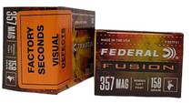 Federal Fusion Ammunition - 357 Magnum - 158 Grain Bonded Soft Point - 20 Rounds - FACTORY SECONDS