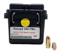 Miwall Reload Ammunition - 380 Auto - 95 Grain Full Metal Jacket - 250 Rounds W/Free Ammo Can