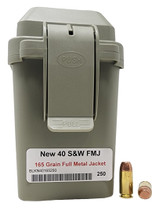 Miwall New Ammunition - 40 S&W - 165 Grain Full Metal Jacket - 250 Rounds W/Free Ammo Can Miwall New Ammunition - 40 S&W - 165 Grain Full Metal Jacket - 250 Rounds W/Free Ammo Can