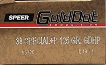 Speer | 38 Special +P 125gr HP | 50 Rounds