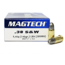 Magtech Ammunition - 38 S&W - 146 Grain Lead Round Nose - 50 Rounds Magtech Ammunition - 38 S&W - 146 Grain Lead Round Nose - 50 Rounds