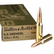 Sellier & Bellot Ammunition - 6.5 Grendel - 124 Grain Full Metal Jacket - 20 Rounds Sellier & Bellot Ammunition - 6.5 Grendel - 124 Grain Full Metal Jacket - 20 Rounds