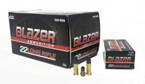 CCI Blazer Ammunition - 22 Long Rifle - 40 Grain Lead Round Nose - 500 Rounds - Brass Case CCI Blazer Ammunition - 22 Long Rifle - 40 Grain Lead Round Nose - 500 Rounds - Brass Case