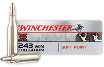 Winchester Varmint-X Ammunition - 243 Winchester - 100 Grain Soft Point - 20 Rounds - Brass Case Winchester Varmint-X Ammunition - 243 Winchester - 100 Grain Soft Point - 20 Rounds - Brass Case