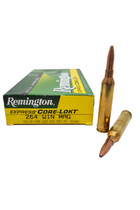 Remington Core-Lokt Ammunition - 264 Win Mag -  140 Grain Soft Point - 20 Rounds  - Brass Case