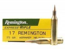 Remington Express Rifle Ammunition - 17 Remington - 25 Grain Hollow Point - 20 Rounds Remington Express Rifle Ammunition - 17 Remington - 25 Grain Hollow Point - 20 Rounds