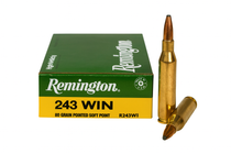 Remington Ammunition - 243 Winchester - 80 Grain Pointed Soft Point - 20 Rounds Remington Ammunition - 243 Winchester - 80 Grain Pointed Soft Point - 20 Rounds