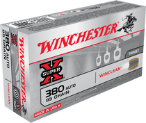Winchester Super-X 380 Auto - 95 Grain Brass Enclosed - 500 Rounds - Brass Case***LIMIT 3 PER ORDER***