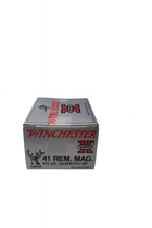 Winchester Ammunition - 41 Rem Magnum - 175 Grain Silver tip Jacketed Hollow Point - 20 Rounds Winchester Ammunition - 41 Rem Magnum - 175 Grain Silver tip Jacketed Hollow Point - 20 Rounds