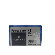 Federal Power-Shok Ammunition - 41 Rem Mag - 210 Grain Jacketed Hollow Point - 20 Rounds Federal Power-Shok Ammunition - 41 Rem Mag - 210 Grain Jacketed Hollow Point - 20 Rounds