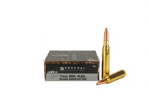 Federal Ammunition - 7 MM Remington Magnum - 160 Grain Bonded Soft Point - 20 Rounds - Brass Case