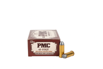 PMC Ammunition - 45 Long Colt - 250 Grain Lead Flat Point - 50 Rounds - Brass Case