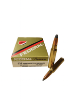 Federal Premium  Ammunition - 338 Winchester Magnum - 250 Grain Nosler Partition - 20  Rounds