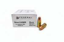 Federal | 9 mm Luger 115 Gr FMJ | 50 Rounds