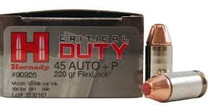 Hornady Critical Duty Ammunition - 45 ACP +P - 220 Grain FlexLock - 200 Rounds Hornady Critical Duty Ammunition - 45 ACP +P - 220 Grain FlexLock - 200 Rounds