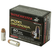 Winchester 40 S&W - 165 Grain - Bonded Hollow Point PDX - 200 Rounds - Brass Case Winchester 40 S&W - 165 Grain - Bonded Hollow Point PDX - 200 Rounds - Brass Case