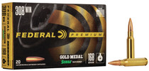 Federal Gold Metal Ammunition - 308 Win Match - 168 Grain Sierra MatchKing Boat Tail Hollow Point - 200 Rounds - Case Federal Gold Metal Ammunition - 308 Win Match - 168 Grain Sierra MatchKing Boat Tail Hollow Point - 200 Rounds - Case