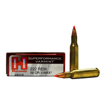 Hornady Superformance Varmint - 222 Remington - 50 Grain V-Max - 200 Rounds - Case