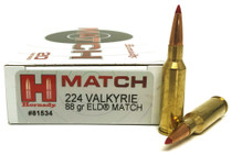 Hornady Match Ammunition - 224 Valkyrie - 88 Grain ELD Match - 200 Rounds - Case Hornady Match Ammunition - 224 Valkyrie - 88 Grain ELD Match - 200 Rounds - Case