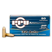 Prvi Partizan Ammunition - 32 Auto - 71 Grain Jacketed Hollow Point - 1000 Rounds - Case Prvi Partizan Ammunition - 32 Auto - 71 Grain Jacketed Hollow Point - 1000 Rounds - Case