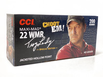 CCI Maxi Mag Ammunition - 22 Winchester Magnum - 40 Grain Jacketed Hollow Point - 200 Rounds - Brass Case CCI Maxi Mag Ammunition - 22 Winchester Magnum - 40 Grain Jacketed Hollow Point - 200 Rounds - Brass Case