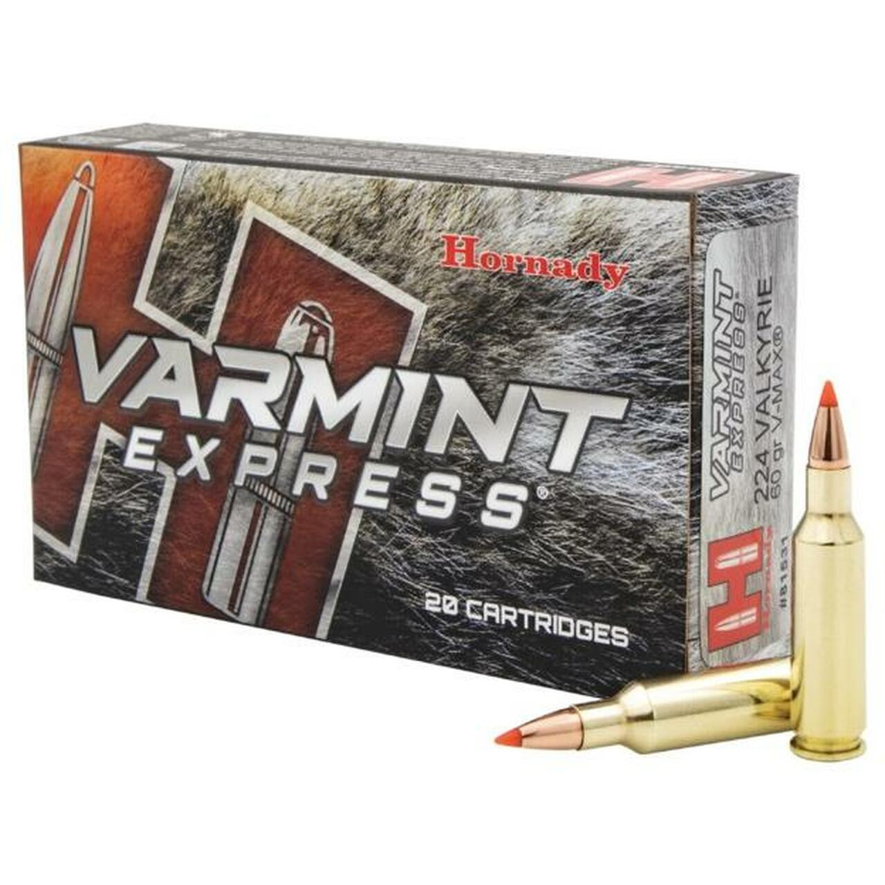 Hornady Varmint Express Ammunition 224 Valkyrie 60 Grain VMax 20
