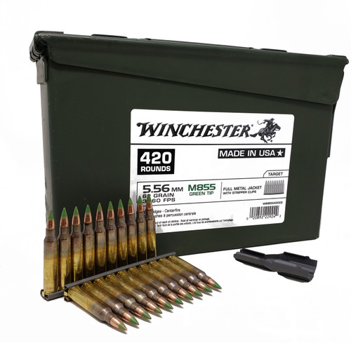 Winchester Lake City Ammunition - 5.56x45 MM - 62 Grain M855 Full Metal Jacket - 420 Rounds